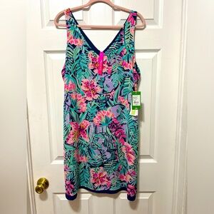Lilly Pulitzer Florin Sleeveless V-Neck Sz. Large Reversible!